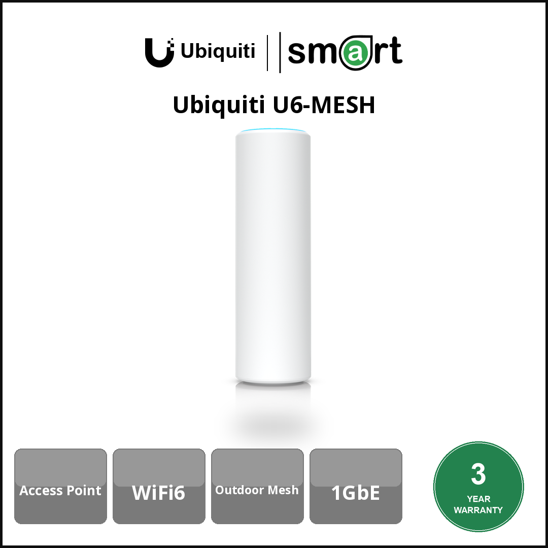Ubiquiti U6-MESH - AP WiFi6 4x4 2.4/5GHz 1GbE Mesh