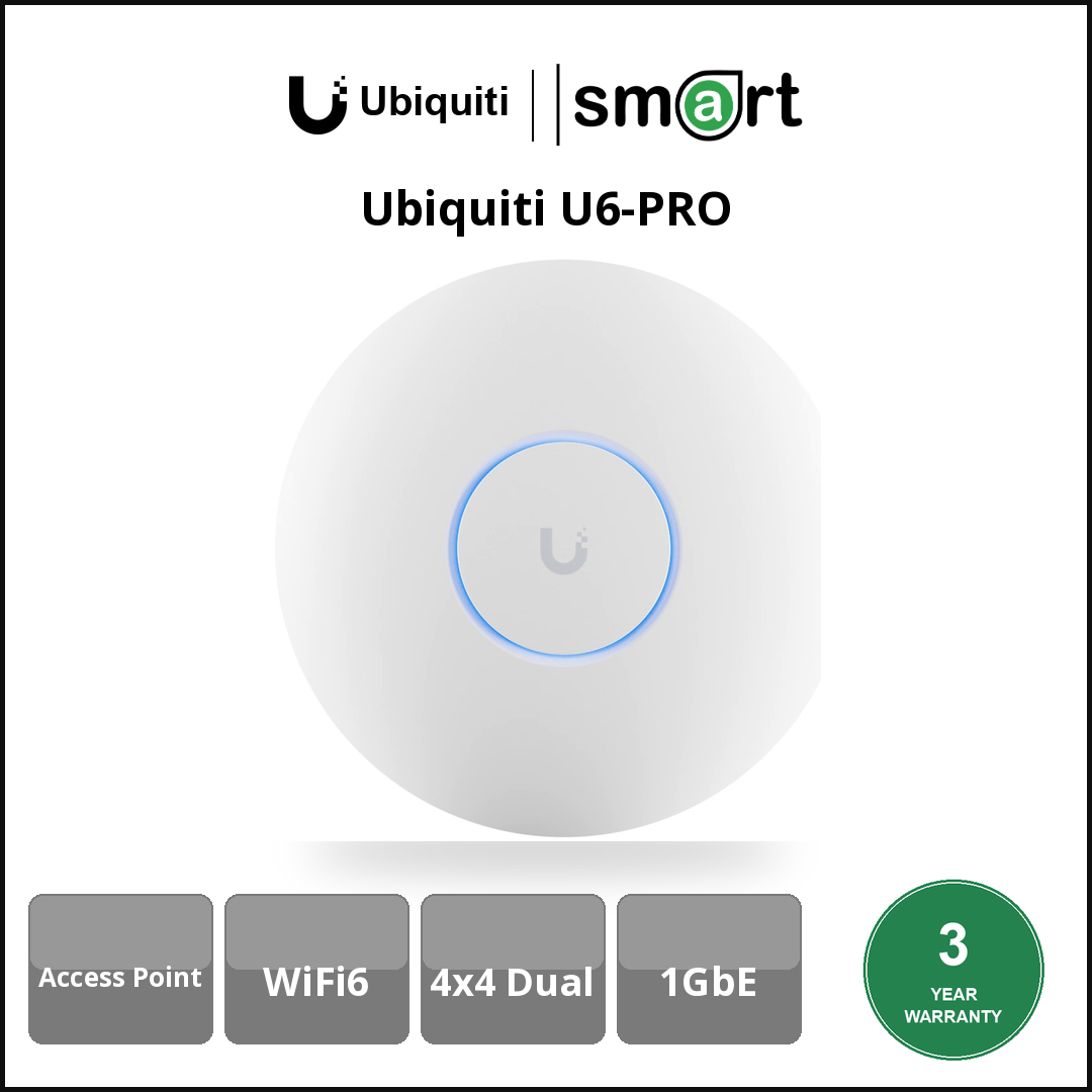 Ubiquiti U6-PRO - AP WiFi6 4x4 2.4/5GHz 1GbE Pro