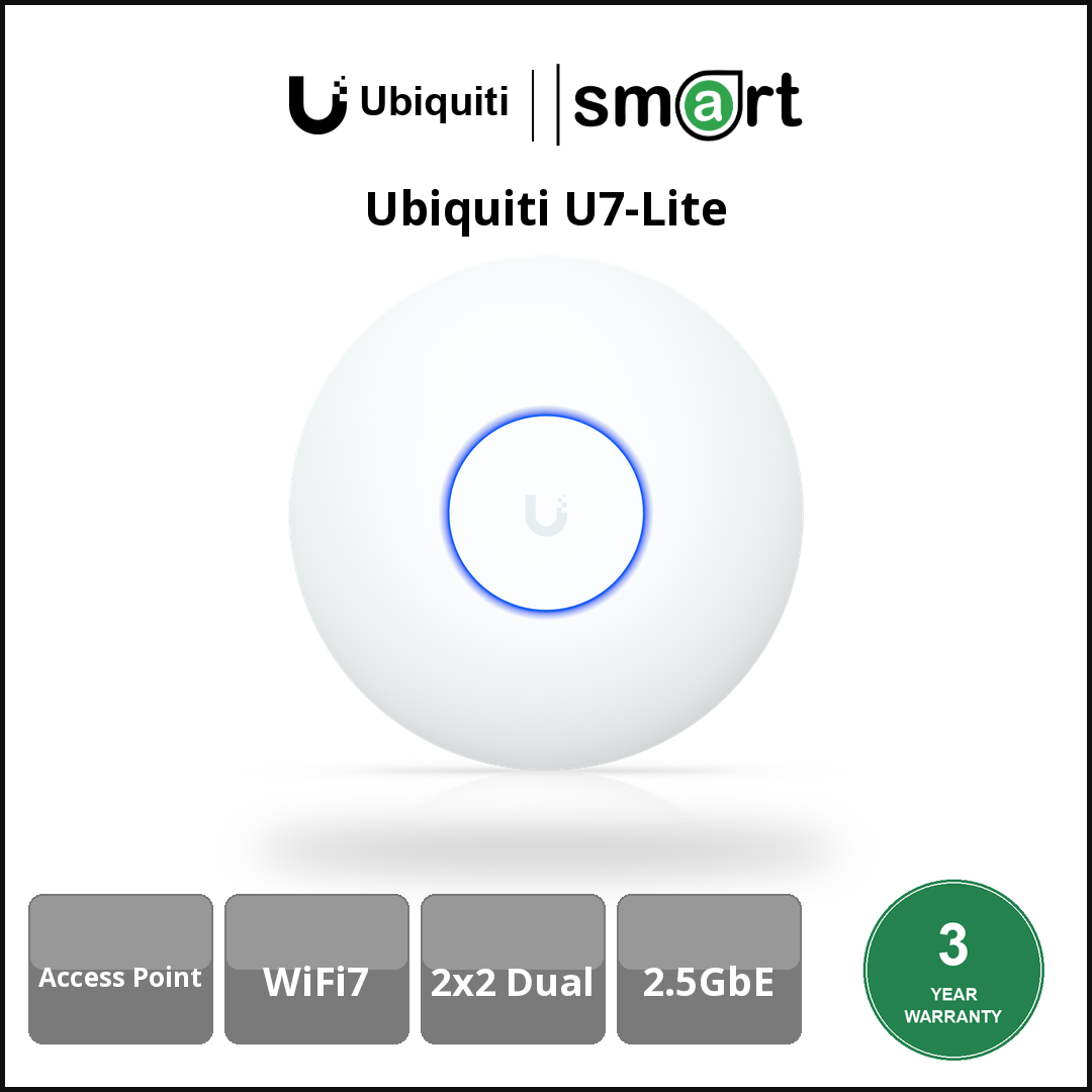 Ubiquiti U7-Lite - AP WiFi7 2x2 2.4/5GHz 2.5GbE Lite