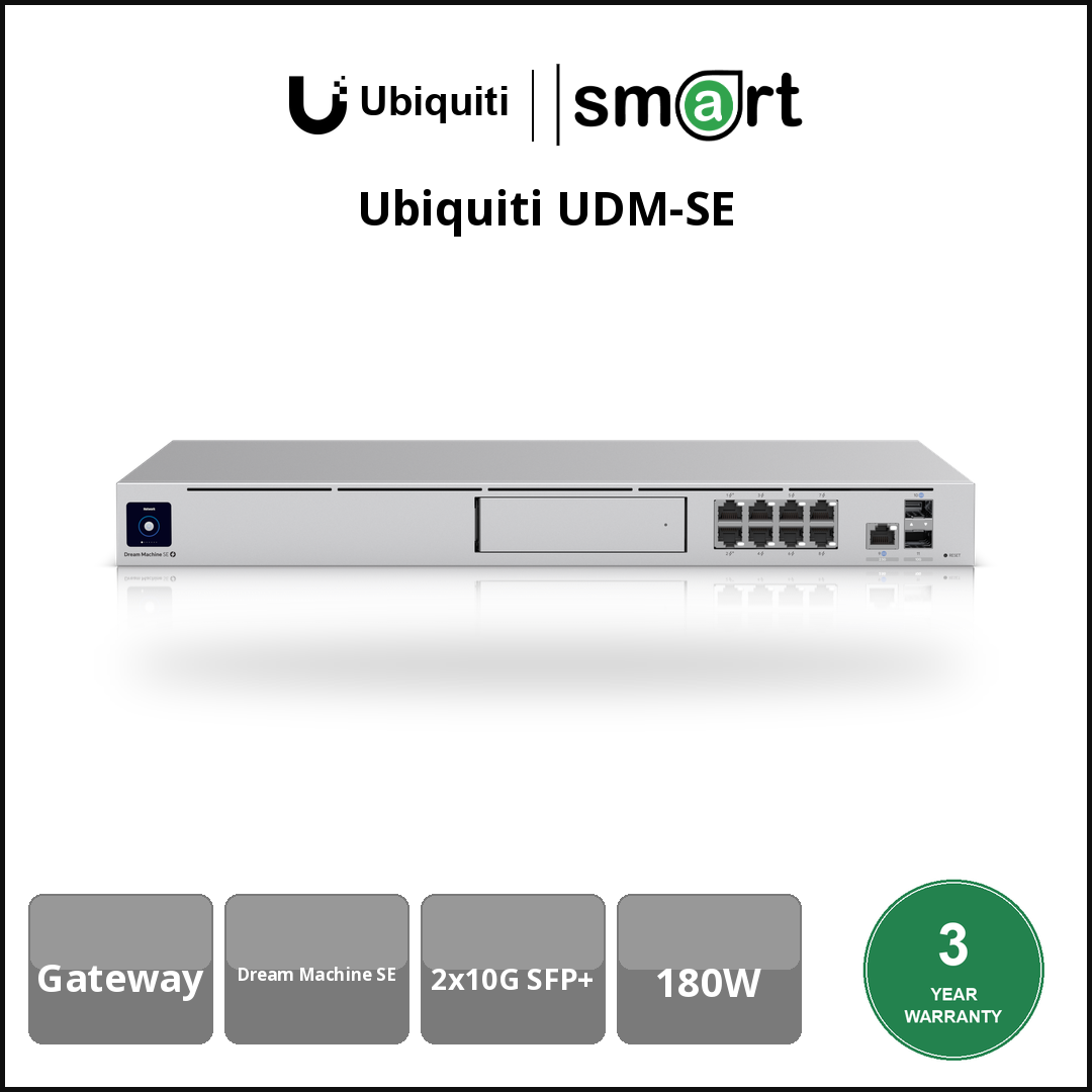 Ubiquiti UDM-SE - GW UDM SE (8x1G 1x2.5GWAN 2x10GSFP+) 180W